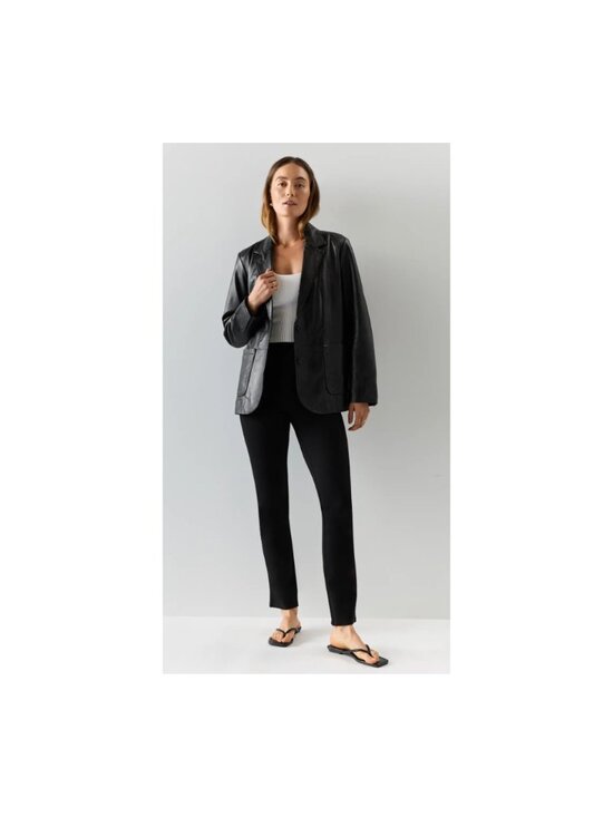 Quince Pants - Quince Stretch Crepe Ankle Pants Black Size 8 Work Office School Minimalist